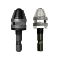 Miniatyrbild 1 av 5: HexDrill Chuck Nyckellös skruvmejsel Impact Driver Adapter Elmotor Clamp Chuck Fixture Hex 0.3