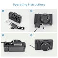 Miniatyrbild 5 av 5: Np-bx1 Dummy-batteri med usb-a- power DC-koppling för Zv-1 Rx100 M7 M6 M5 Rx1r Hx50 Hx90 Hx3