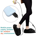 Miniatyrbilde 3 av 5: USB Elektriske Varmesko for Menn og Kvinner, Oppvarmede Vintersko for Kaldt Vær (Svart)