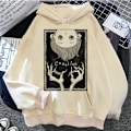 Miniatyrbillede 5 af 5: Coraline Hoodies til Kvinder Sjove Grafisk Sweatshirt Langærmet Hættetrøje 65156 S