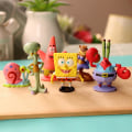 Miniatyrbild 3 av 5: 6 st/set söta animefigur SpongeBob modelldockor prydnader heminredning present