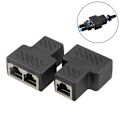 Miniatyrbillede 3 af 6: 1 til 2 LAN Ethernet Netværkskabel RJ45 Splitter Stik Adapter