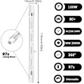 Miniatyrbilde 4 av 5: 100w 118mm R7s Dimbar Halogen Pærelyspære Varm Hvit 2800k R7s Lineær 1500lm Spotlight Ac220-240v(5stk)