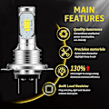 Miniatyrbild 1 av 5: h7 Led Canbus Strålkastare H7 Led Lo Beam glödlampor 6000K IP 68 CSP 3570 LED Chips