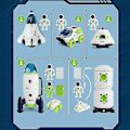 Miniatyrbild 4 av 5: Rymdraket Leksak Astronaut Rymdskepp Leksak Barn Tidig Utbildning Leksak Födelsedagspresent För Pojkar Flickor