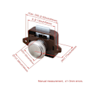 Miniatyrbilde 3 av 3: Trykkknappskaplås for Rv Camper Bobil Caravan Brun Sølv Fra Zhensenzhe Shop