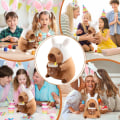 Miniatyrbilde 7 av 7: 30 cm Simulering Capybara myk plysj leketøy, søte plysj marsvin stressleketøy, Capybara utstoppet plysj bamse med kaninhatt