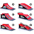 Miniatyrbild 2 av 4: Mini Skatepark För Finger Skateboard Field Combination Toy Skateboard Park Ramp Toy Skateboard Ramp 6-i-1 set (6 skateboards + 6 prop packs)