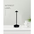 Miniatyrbilde 4 av 5: Aluminium LED Bordlampe med Dimmefunksjon, IP54 Beskyttelse, Innendørs/Utendørs Bruk, H29cm, EU-Plugg - Svart