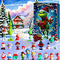 Miniatyrbilde 3 av 4: Grinch ankomstkalender juleblindboks 24 gaver grønt hår nedtelling Halloween blindboks