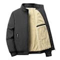 Pikkukuva 2 / 4: Miesten lämmin topattu takki pystykauluksella, paksu fleece, liiketakki, syksy-talvi Grey 3XL