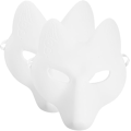 Pikkukuva 1 / 6: 2 kpl Halloween-kettu-naamio Paper Blank Mask DIY Eläin Cosplay Mask Maalaamaton Käsityönaamio Halloween-juhlatarvikkeet