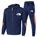 Miniatyrbilde 1 av 6: Menn's NorthFace Full Zip Varm Hoodie Topper & Joggebukse Jakke Treningsdrakt Sett Navy Blå qd Navy Blå Navy Blue M