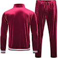 Miniatyrbillede 4 af 5: Velour Træningsdragt i Velour: Jogging Træningssæt til Mænd, 2 Dele, Sæt med Lynlås Sweatshirts Jakke Bukser med Lommer Red Large