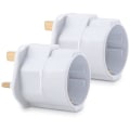 Pikkukuva 2 / 5: 2x matkasovitin Adapteripistoke Englantiin - Matkaliitin Power Eu To Uk Socket - Matkaliitin Valkoinen