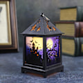 Miniatyrbilde 5 av 5: LED Halloween-lykt med gresskardekorasjon, nattlys for hjem, bar og fest, vintage design med 4 mønsteralternativer Multicolor style 1