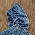 Miniatyrbild 5 av 5: ma&baby Baby Flickor Denim Romper med Regnbågsdesign för Sommar, Lekkläder och Armband, Yttermaterial i Polyester, Tillverkad i Kina Azul 0-3Months