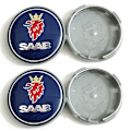 Miniatyrbilde 1 av 4: 4 stk. 63mm Blå Karbon Sort Bil Felgsenter Caps Felger Navkapsler For SAAB 9 3 9 5 9-3 9-5 SAAB Emblem Merke Tilbehør Blue 4pcs