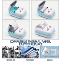 Miniatyrbild 5 av 5: Mini Termisk Skrivare, Bärbar 200dpi Trådlös Bluetooth Fotoskrivare Med 5 Rullar Termiskt Papper, För Ios Android App Blue Print paper