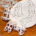 Miniatyrbilde 2 av 5: 1/3 stk Kattkjeksformer Kitty Butt Form DIY Kjekskjeksform Stempel Bakeware C