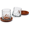 Miniatyrbilde 1 av 6: Roterende Whiskyglass med Underlag - To-pakning Drikkestøtter