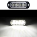 Miniatyrbilde 1 av 10: 4 Strobe blinkende varsellys HVIT 4 STK 4 STK Hvit White 4Pcs-4Pcs