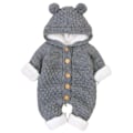 Miniatyrbild 2 av 5: Nyfödd Babykläder Huvad Cardigan Mode Spädbarn Småbarn Kläder Höst Vinter blue 3M 59