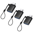 Miniatyrbilde 1 av 5: USB C til USB 3.0-adapter (3-pakning), USB-C til USB-A hunadapter OTG USB Type C-adapter Kompatibel med
