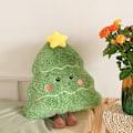 Miniatyrbilde 6 av 6: Julepynt pute med juletre-dukke, stue-sofa-pute, seng-pute, smilende juletre