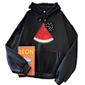 Miniatyrbild 2 av 4: Hoodies för män och kvinnor, långärmade avslappnade kläder med Palestina vattenmelon grafisk tryck light-purple 4XL