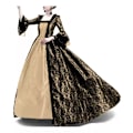 Miniatyrbillede 2 af 3: Voksen Elegant Kjole Middelalder Blonder Catrina Cosplay Dorado 4XG