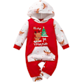 Miniatyrbilde 1 av 3: Baby Jente/Gutt Romper Julerantrekk Babyklær Soveromper Nyfødt Myk Babyantrekk Min Første Jul White 70CM