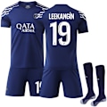 Miniatyrbilde 1 av 2: 2024-2025 Paris Saint-Germain Bortedrakt Barn Voksen Fotballdrakt Sett No.19 LEEKANGIN 24