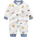Miniatyrbilde 1 av 4: Nyfødt Pyjamas Babyer Bomulls Romper Jenter Gutter Rompers Sleepsuit Tegneserie Antrekk White 80
