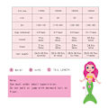 Miniatyrbild 5 av 5: 3-delat set flicka sjöjungfru svans bikini badkläder set STYLE 4 STYLE 4 110cm