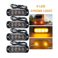 Miniatyrbilde 9 av 10: 4stk Strobe blinkende varsellampe GUL 4STK 4STK Gul Yellow 4Pcs-4Pcs