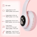Miniatyrbilde 4 av 5: Bluetooth-hodetelefoner for barn, LED Light Up Cat Ears