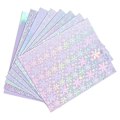Pikkukuva 1 / 5: Vinyyli 64 arkin holografiset tarraarkit, kirkkaat vinyylitarralevyt, 8,25 x 11,7 tuuman kalvolaminaatti