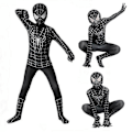 Miniatyrbillede 1 af 2: Sort Spiderman kostume til børn