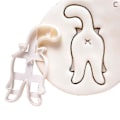 Miniatyrbilde 1 av 5: 1/3 stk Kattkjeksformer Kitty Butt Form DIY Kjekskjeksform Stempel Bakeware C