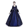 Pikkukuva 3 / 3: Aikuisen Elegantti Mekko Keskiaikainen Pitsi Catrina Cosplay Azul 3XG