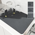 Miniatyrbillede 4 af 5: Superabsorberende stort køkkenabsorberende måtte Antiskid dræning kaffekop tørremåtte Hurtigtørrende badeværelsesafløbspude Serviceunderlag 40X50CM