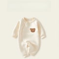Miniatyrbild 3 av 5: Baby höstkläder, 100% bomull set för nyfödda bebisar, babyoverall 0-12 månader Beige 73cm