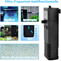 Miniatyrbillede 4 af 5: Akvarium Vandstrømsfilter 4W 300L/H Internt Akvariumfilter 60L Akvariumpumpefilter med Filter Svampe til Fisk