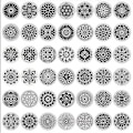 Miniatyrbild 1 av 3: 42-delars Mandala Blomsterprydnad Schabloner, Blomsterschabloner Mandala Målningsverktyg för Konstprojekt Väggar