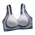 Miniatyrbild 1 av 5: Lyftande Anti-Sagging Trådlös Push-Up BH Maskintvättbar Komfortunderkläder för Matchande Kläder Ligh Blue L