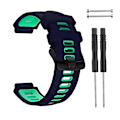 Miniatyrbillede 1 af 5: Silikone Rem til Garmin Forerunner 735xt Holdbar Urrem Blød Rem Blue Teal