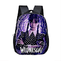 Miniatyrbillede 3 af 5: Wednesday Addams Studenterrygsæk Onsdag Børnehave Belastningsreducerende Rygsæk F