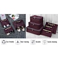 Miniatyrbilde 4 av 7: Reisearrangør Pakkeposer, 6 PCS Reisepakkekuber Sett for Klær Reisebagasje Organisasjonsposer Oppbevaringsposer Wine Red