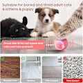 Miniatyrbild 7 av 7: Interaktiv katt leksak boll husdjur leksak boll med LED-ljus automatisk roterande intelligent för katt inomhus, USB-laddningsbar (rosa)